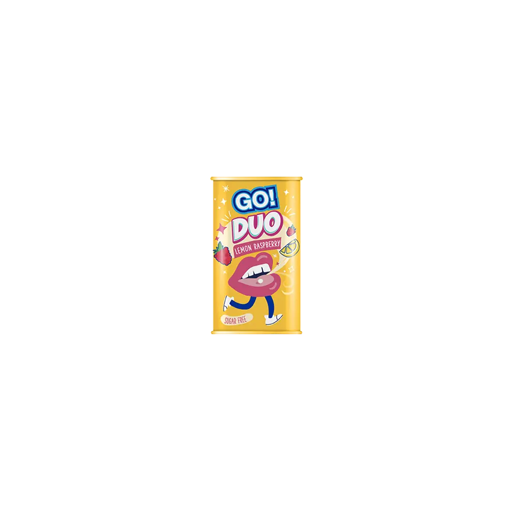 Pastilles sans sucre Go duo Framboise Citron_25 g