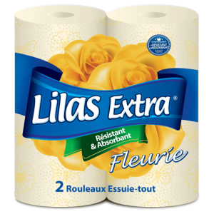 grossiste Essuie tout 2 fleurie Lilas