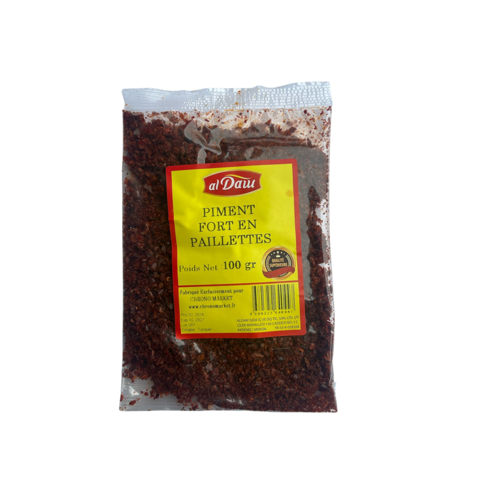 grossiste Piment fort en paillettes 100g 20P