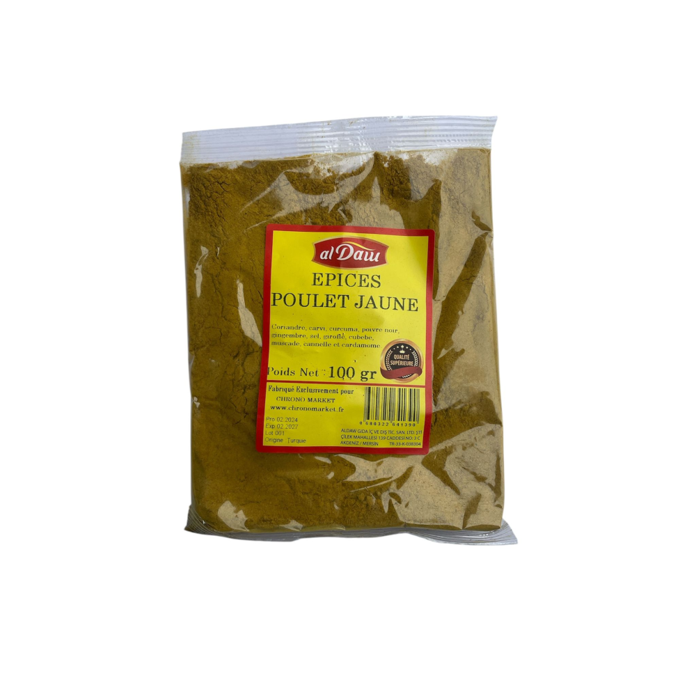 grossiste Epices poulet Jaune 100g 20P