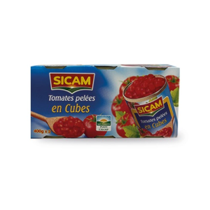 Lot de 3 Tomate pelé cubé(400g*3) wholesale