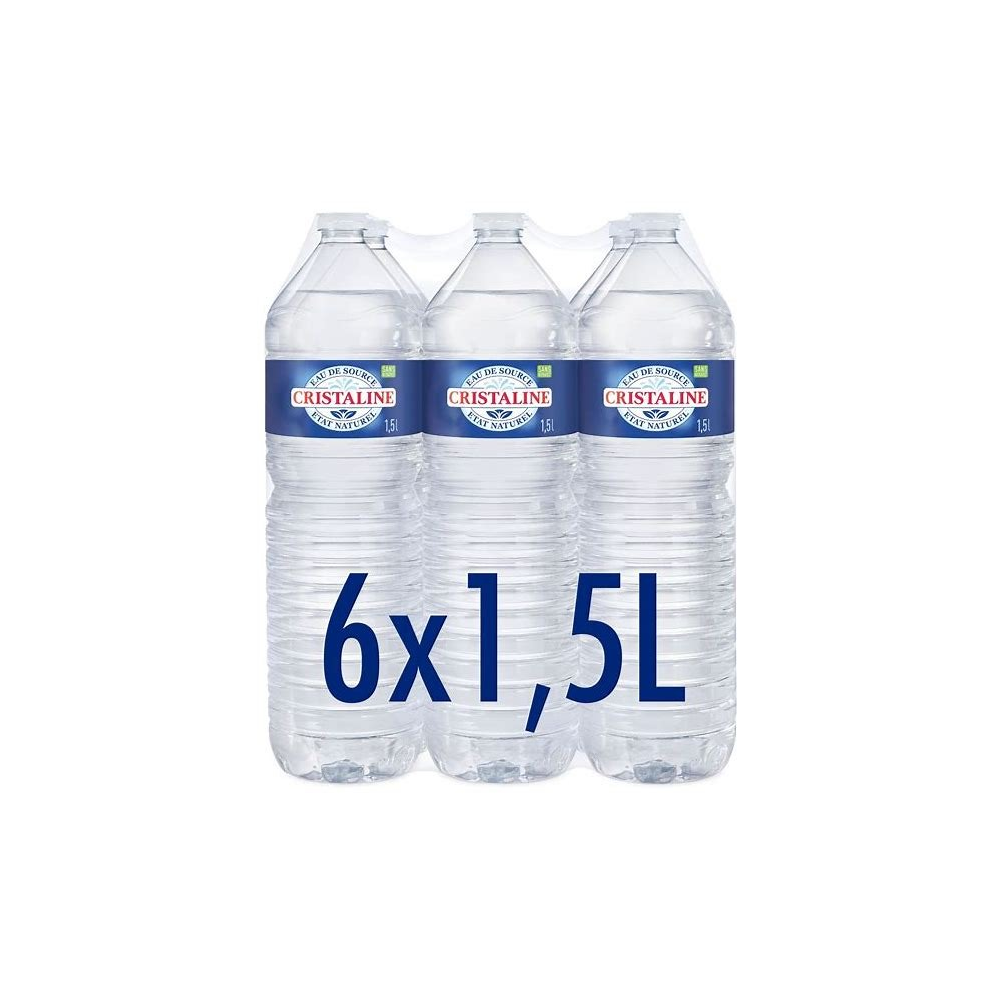 grossiste Eau de source 6*1,5l Cristaline Europe