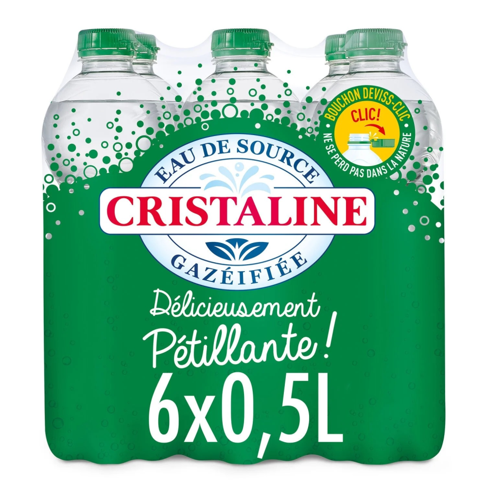 Cristaline Sprudelwasser 6*0,5L grosshandel