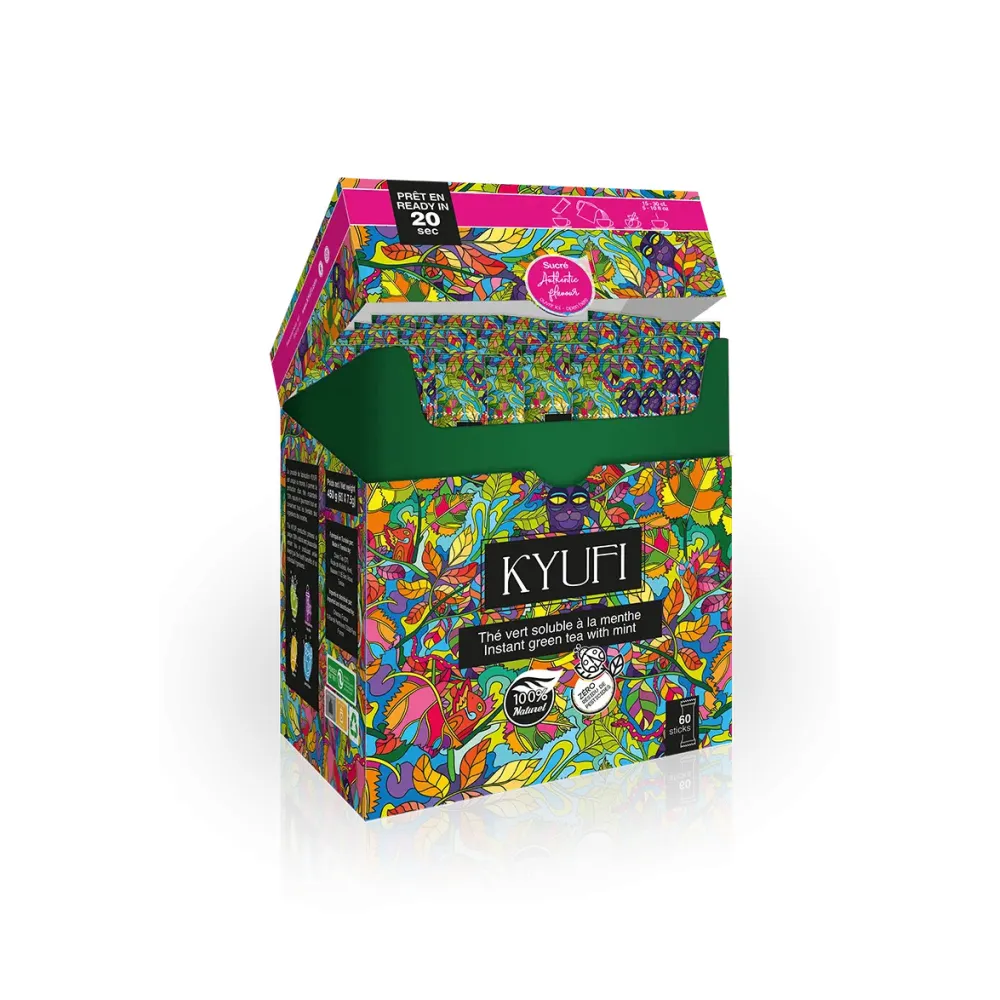 Thé Vert Instantané à la Menthe avec sucre 60 Sticks en France - Eu...