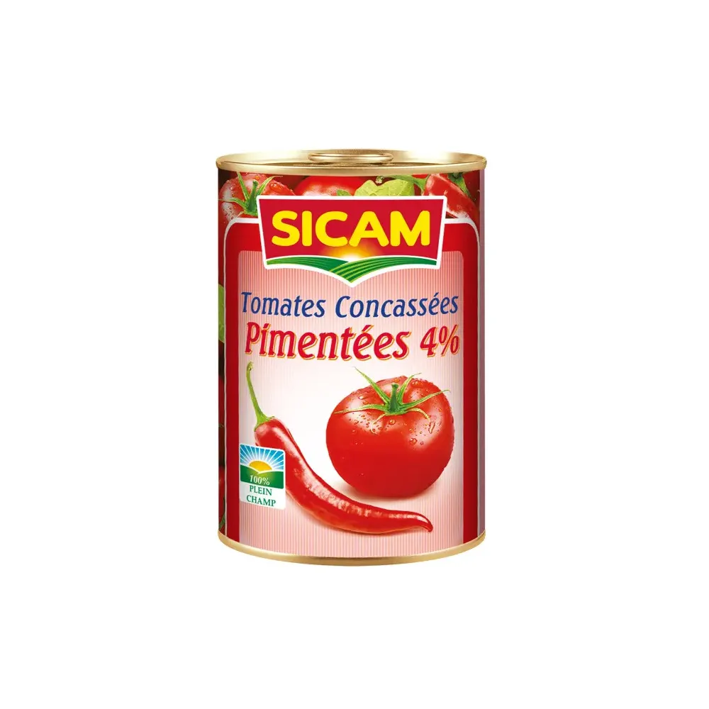 Tomates concassées pimentées  4% - 400g Sicam