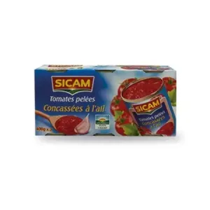 grossiste Lot de 3 Tomates pelées à l'ail (400g*3)