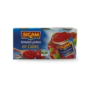 Lot de 3 Tomate pelé cubé(400g*3) Online Wholesale - Europe