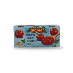 grossiste Lot de 3 Tomate sicam concasées (400g*3)